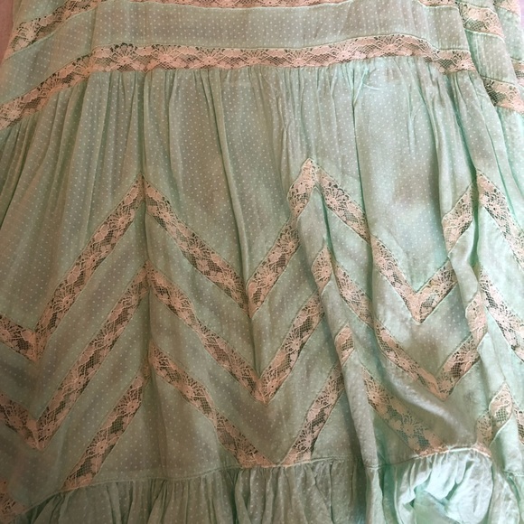 Free people dress/Tunic- mint green. Size small. - Picture 3 of 5